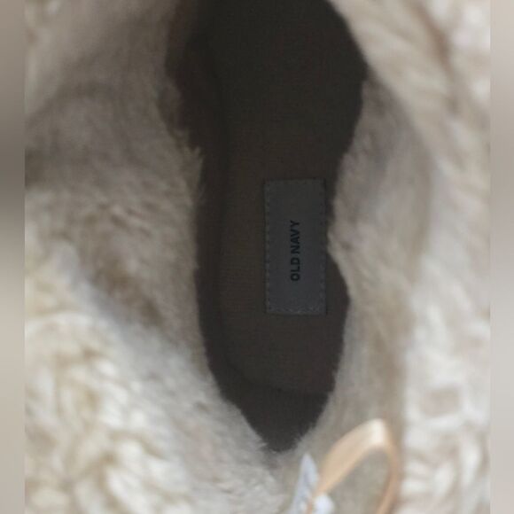 Old Navy Cozy Tan Sherpa Boots New - Picture 3 of 5